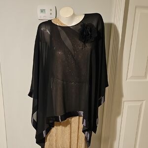 Elegant Black Sheer Coverall